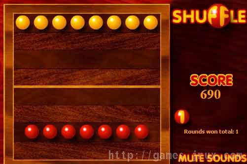 shuffle flash game balls board